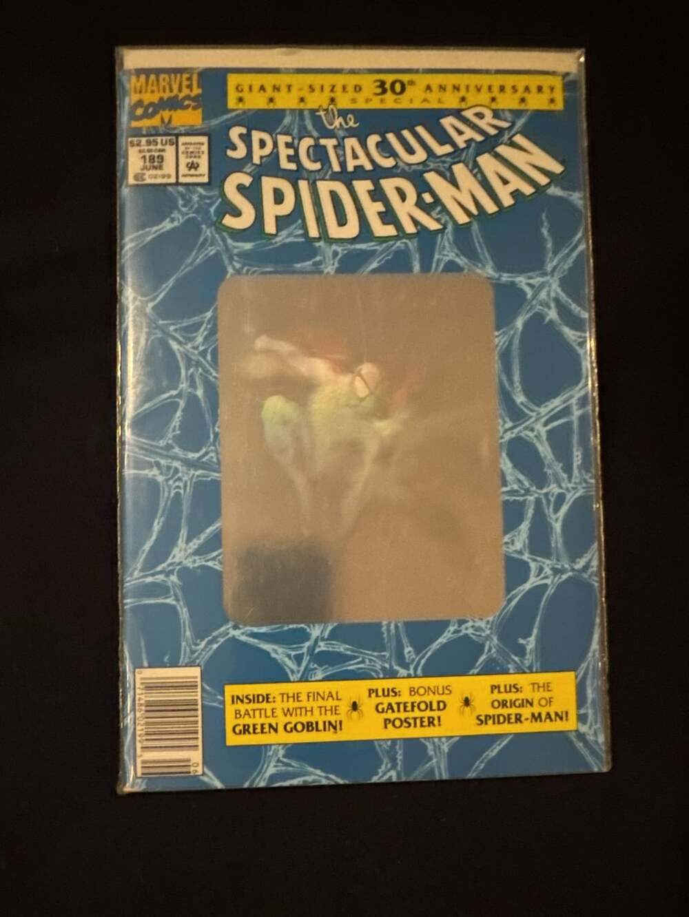 The Spectacular Spider-Man #189 30th Anniversary Hologram Cover June 1992